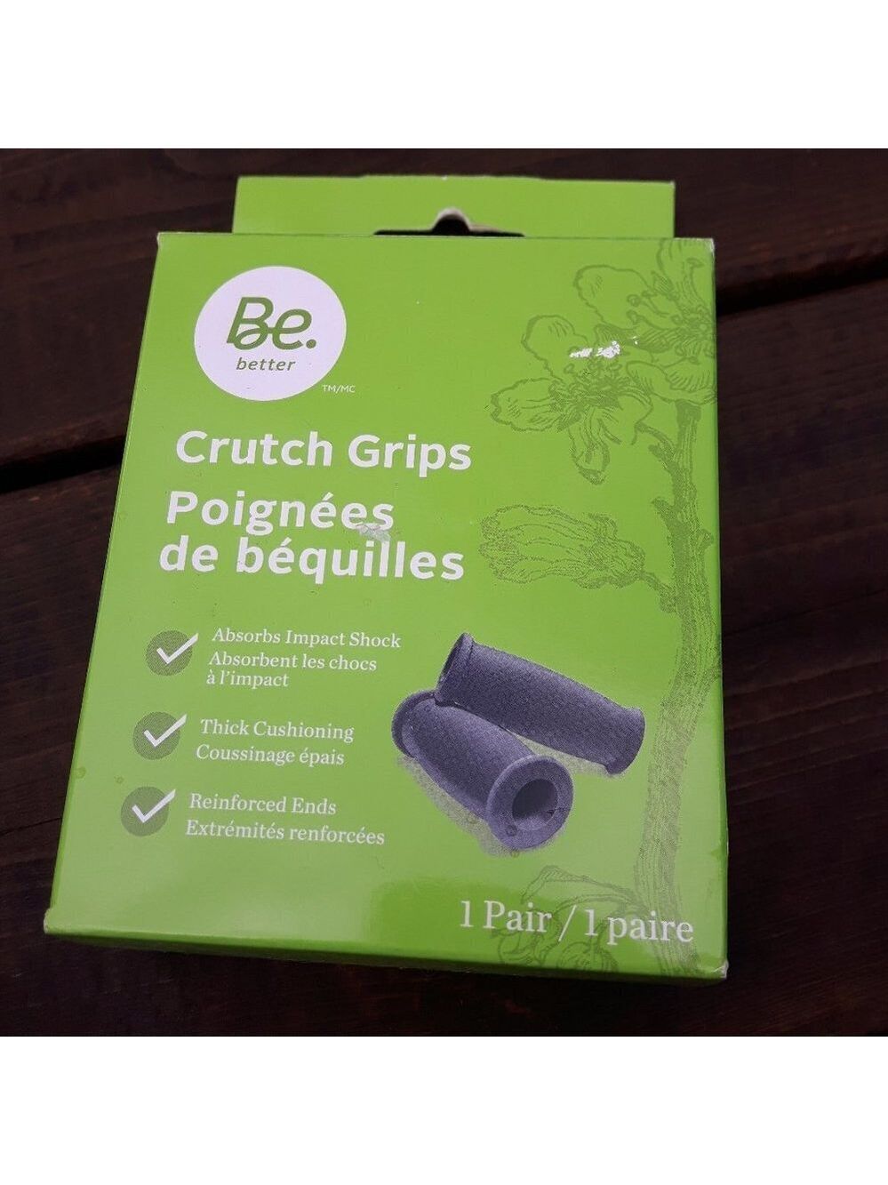 Rubber Crutch Grips NIB